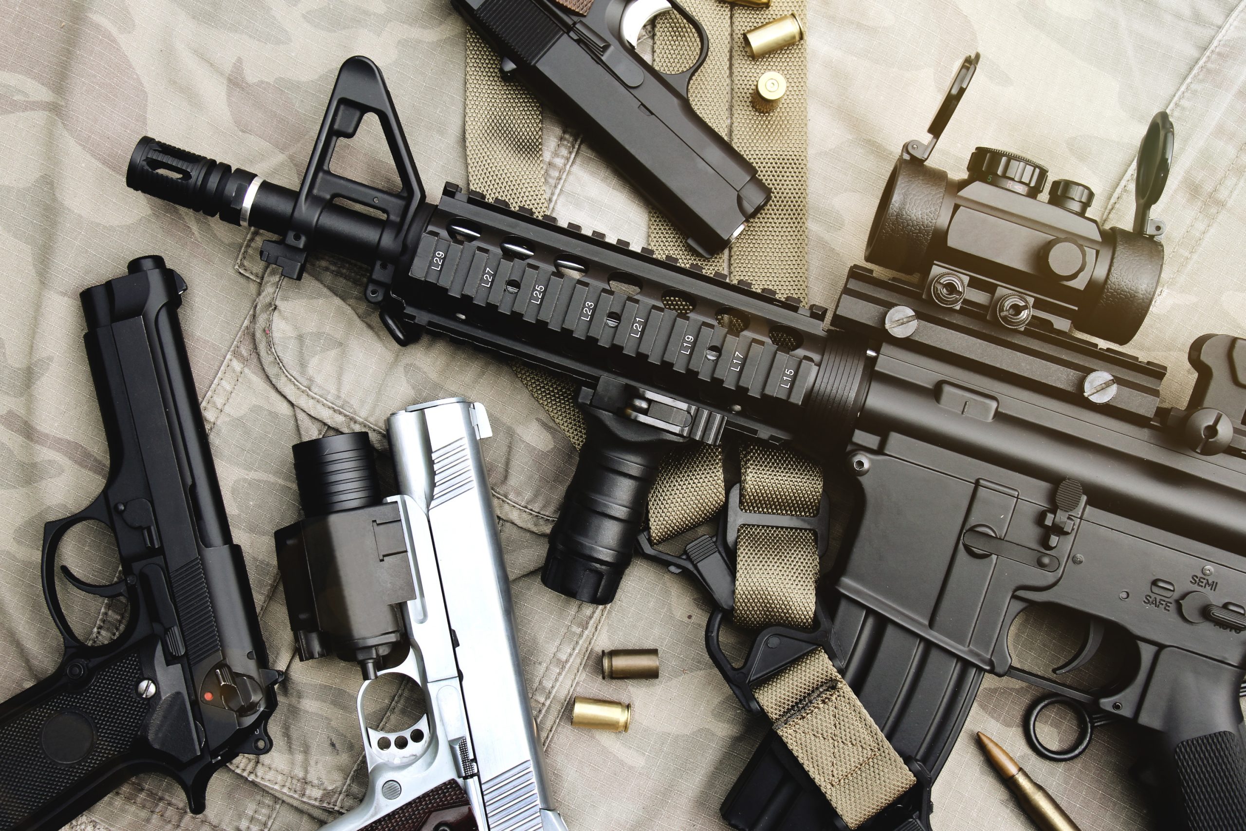 Weapons and military equipment for army, Assault rifle gun (M4A1
